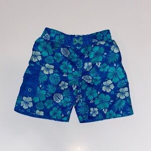 Skin Blue and Teal Tropical Swim Shorts